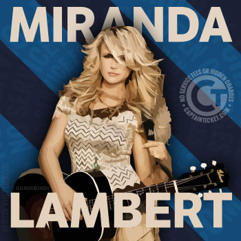 Buy Miranda Lambert tickets cheaper with no fees at Captain Ticket™ - The Original No Fee Ticket Site!